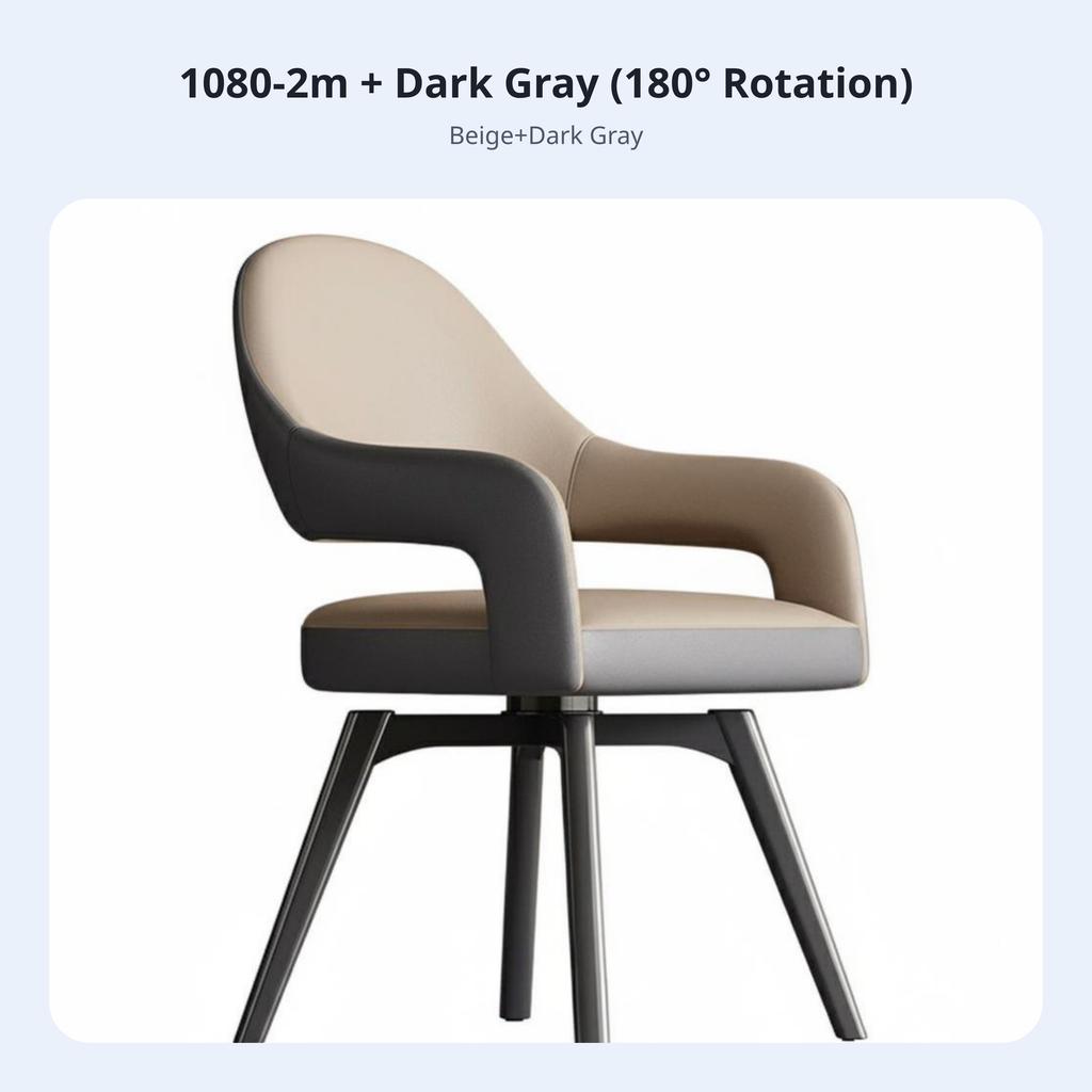 Rotating Upholstered Seat Versatile Upholstered Revolving Armchair Padded Pad Sturdy Construction for Adults, Cafe, Kitchen