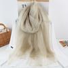 Spring New Mulberry Silk Scarf Sunscreen Shawl Women's Spring and Autumn Double-layer Splicing Silk Mohair Scarf
