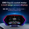 P3 Автомобильный проекционный дисплей OBD2 GPS Бортовой компьютер HUD Измеритель наклона Цифровой спидометр Дисплей Обороты Температура воды Предупреждение о скорости