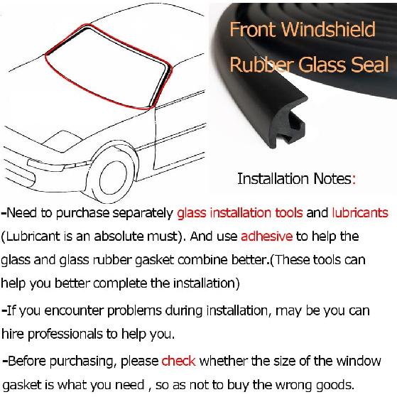 Windshield Gasket, Glass Rubber Seal For Car Windshield Small, Truck And Van,13 Feet (4 Meter)