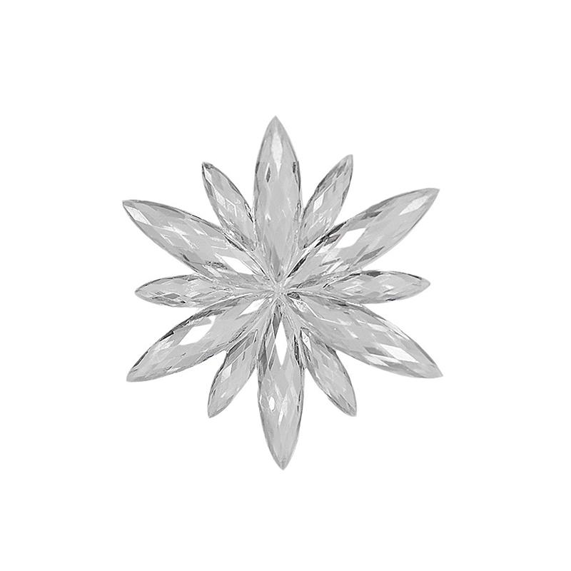 Рождественские акриловые снежинки, прозрачные рождественские елочные подвесные украшения, рождественские украшения для дома на год