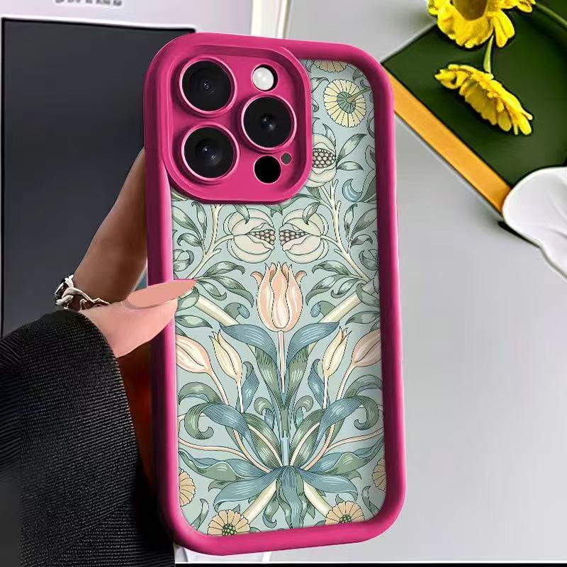 Цветочный чехол для iPhone 12-17 Pro Max для женщин
