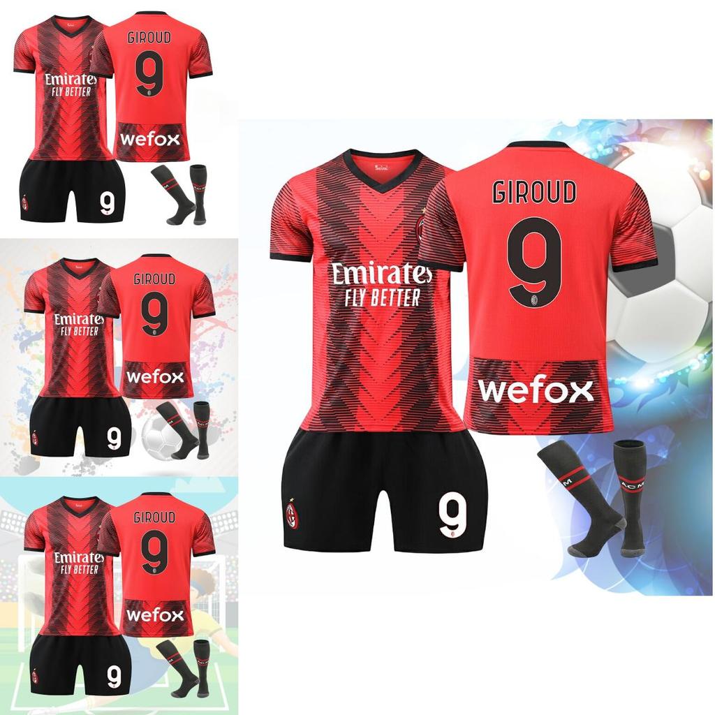 2324 Комплект домашней формы на новый сезон №. 9 Жиру №17 Лео №11 Ибра №19 Тео Футбольная форма
