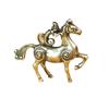 Antique Brass Monkey Zodiac Ornament: Small Desktop Copper Horse Figurine