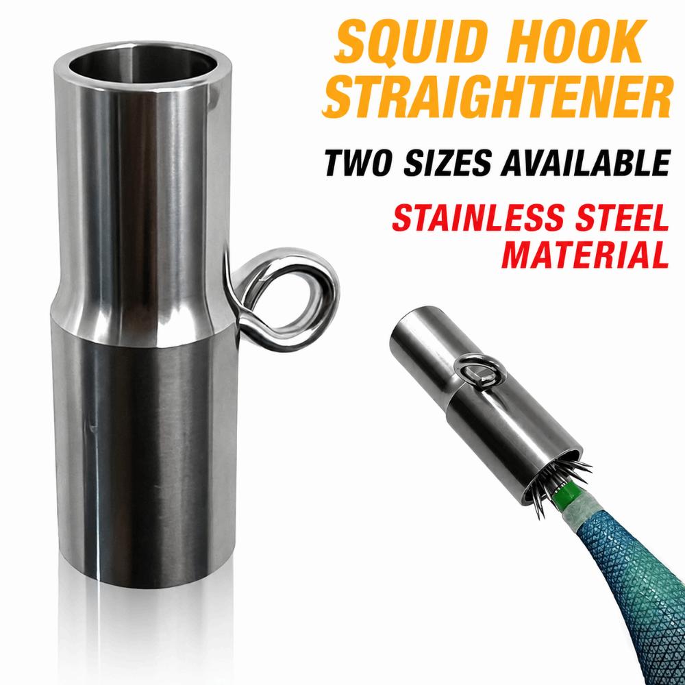 Stainless Steel Squid Jig Hook Corrector Hollow Tube Hook Straightener Boat Angling