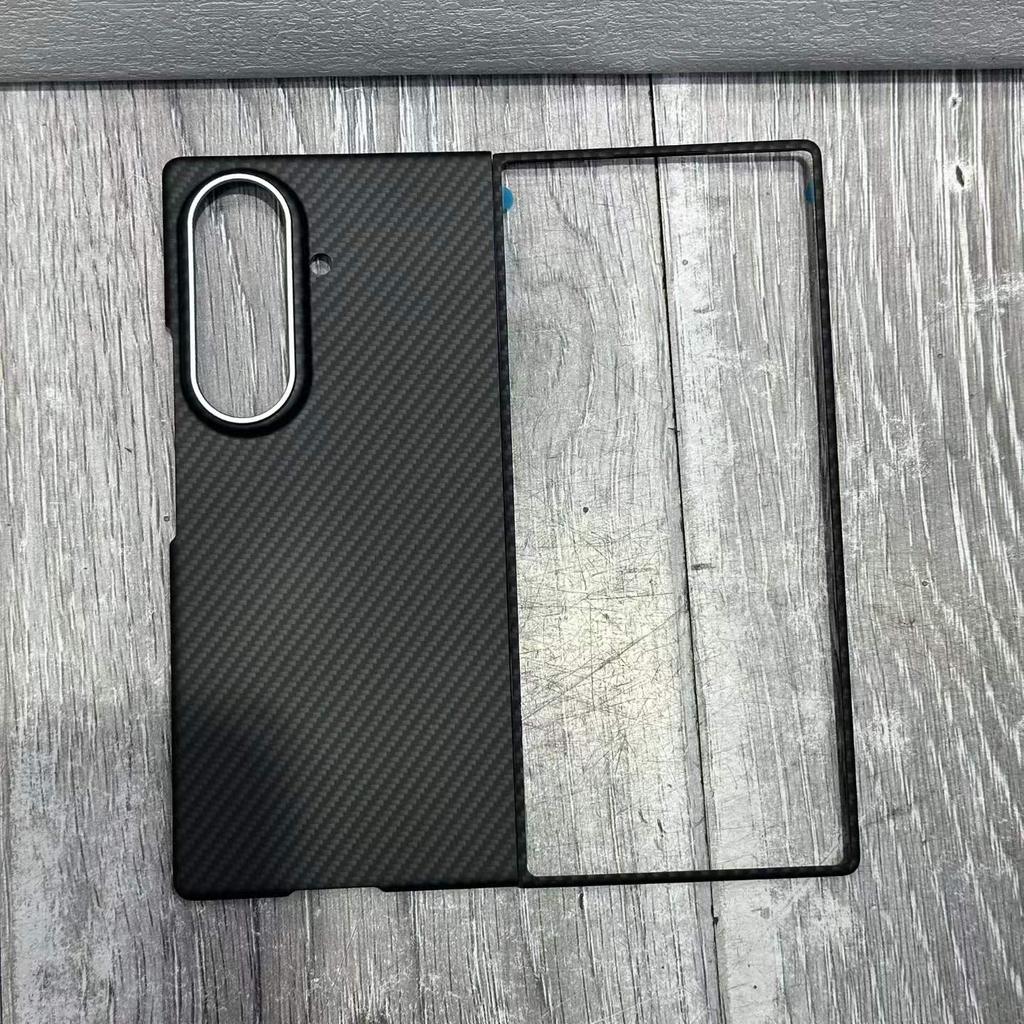High Quality 600D Carbon Fiber Texture PC Magnetic Case for For Samsung Galaxy Z Fold 8Ultra 7 6 5 Wireless Charge Protect Cover