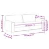 2 Seater Cream Sofa 140 cm Faux Leather