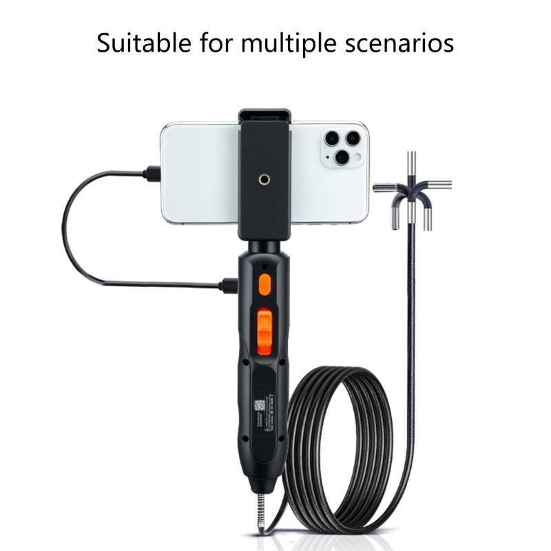 Flexible Industrial Borescope With 6 Customizable LED radiances And 210 Degree Reverse Curving For Narrow Areas