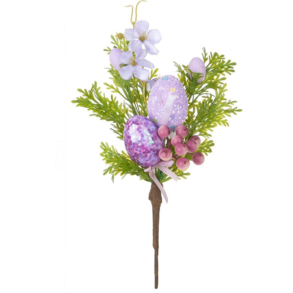 Artificial Eggs Tree Branch Colorful Painting Foam Egg Creative Fake Plant Festival Party