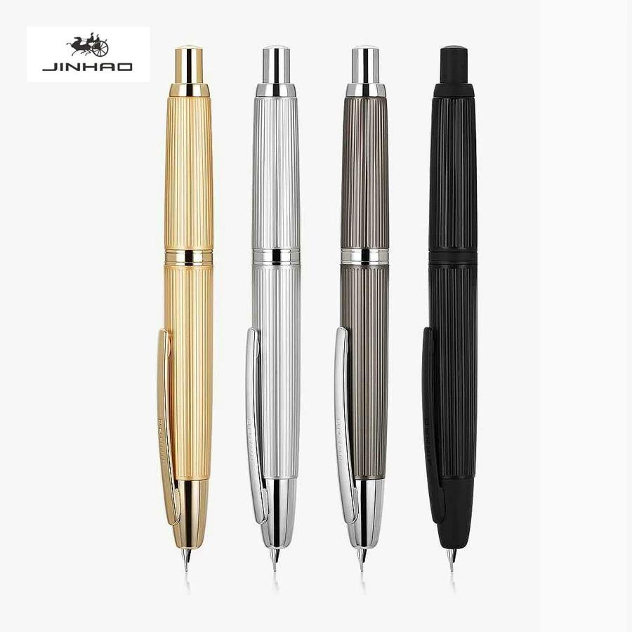 JINHAO 10 Нажимная Выдвижная Перьевая Ручка EF/F Перо Ручная Полировка Розовые Чернила Ручка с Конвертером Офисные Школьные Принадлежности A1