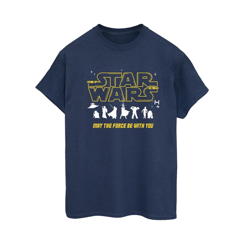 Star Wars Womens/Ladies Silhouettes Force Cotton Boyfriend T-Shirt