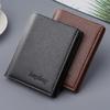 New Soft Men Wallet Solid Color Pu Leather Mini Coin Purse Driver's License Card Holder