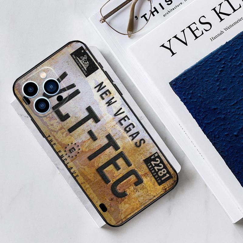 Retro License Plate Number Phone Case For iPhone 13 11 12 14 15 16 Pro Max 7 8 Plus X XS XR 12 13 Mini Bumper Cover