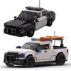 MOC Технический Автомобиль Форсированный Полицейский Автомобиль F-150 и Crown Victoria II Городские Скоростные Автомобили Наборы Строительные Блоки Детские Игрушки Рождественский Подарок