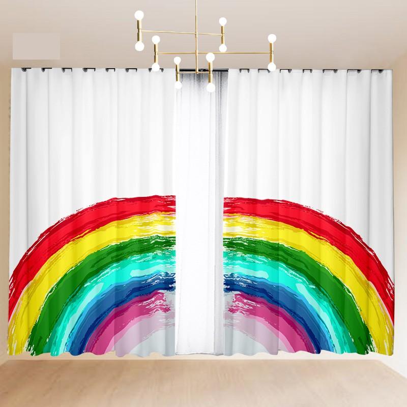 2 шт. Детские мультяшные розовые принцессы, радужный единорог, лошадь, шторы, полузатемняющие шторы-жалюзи для спальни маленькой девочки