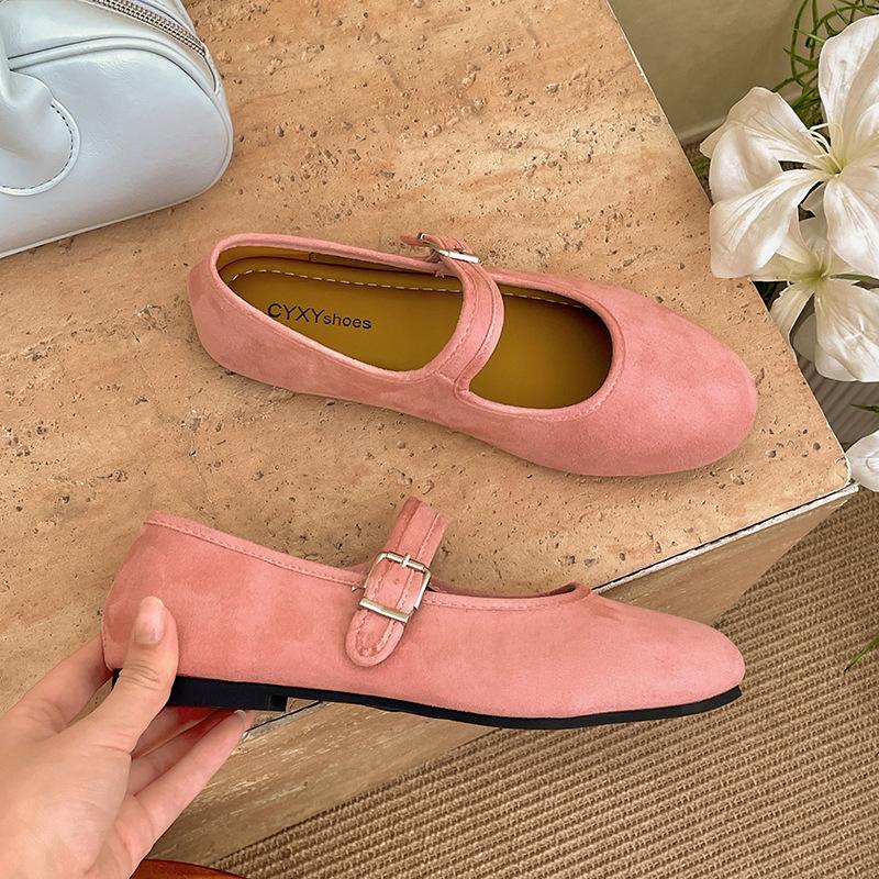 Модные французские туфли на плоской подошве красного цвета с легким ртом, женские, новинка 2025 года, универсальные туфли Мэри Джейн