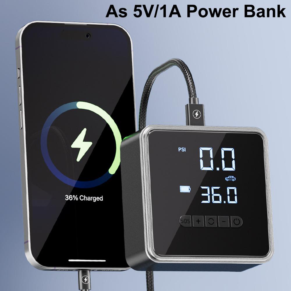 Перезаряжаемые аксессуары для шин ЖК-дисплей Воздушный компрессор Портативный воздушный насос Цифровой насос для накачивания шин