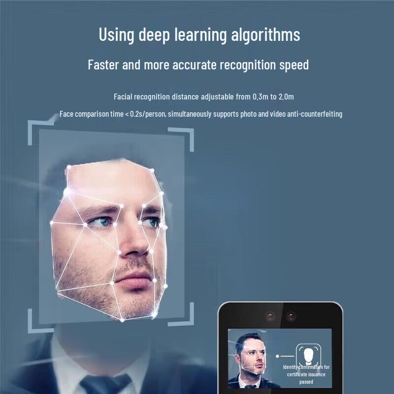 Hikvision DS-K1T343MF Facial Recognition Access & Attendance Terminal CN plug (adapter included)