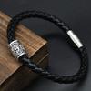 Men Leather Viking Bracelets Rune Charms Beads Valknut Amulet DIY Bracelets Bangles Jewelry
