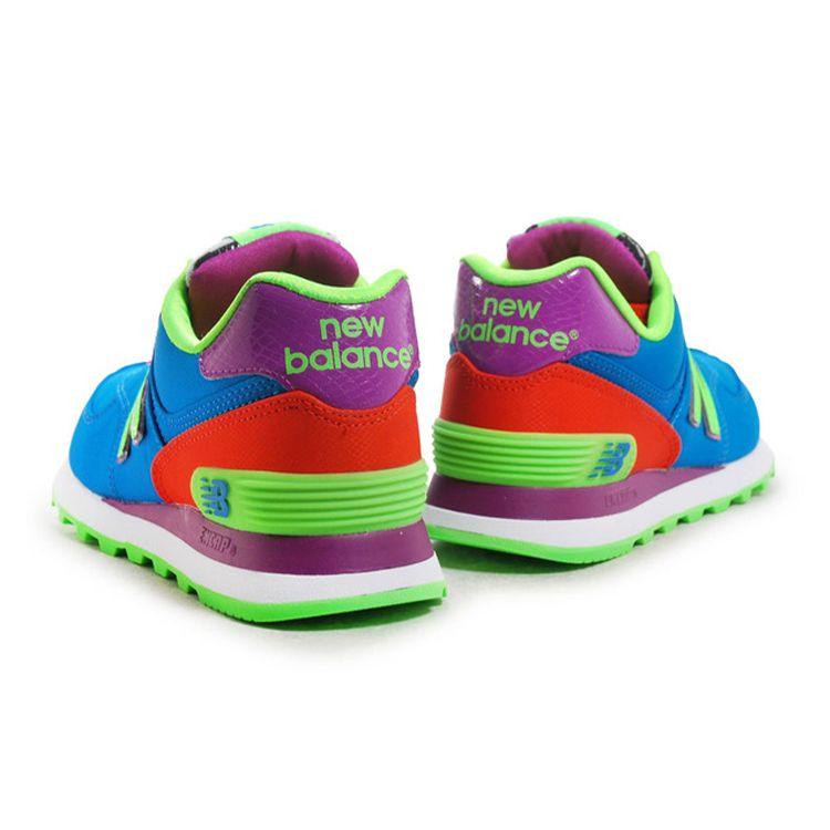 New Balance 574 Pop Safari - Синие женские кроссовки Neon-Blue Lime Berry WL574BP