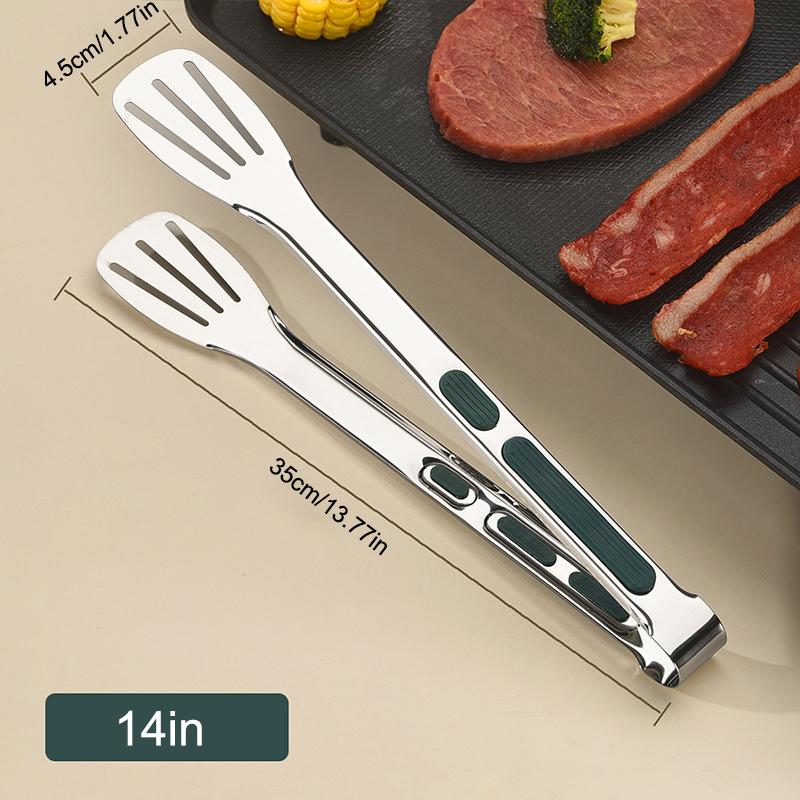 Нескользящие щипцы для еды из нержавеющей стали, зажим для мяса, салата, хлеба, гриль-барбекю, зажим для шведского стола, инструменты для приготовления пищи, кухонные принадлежности