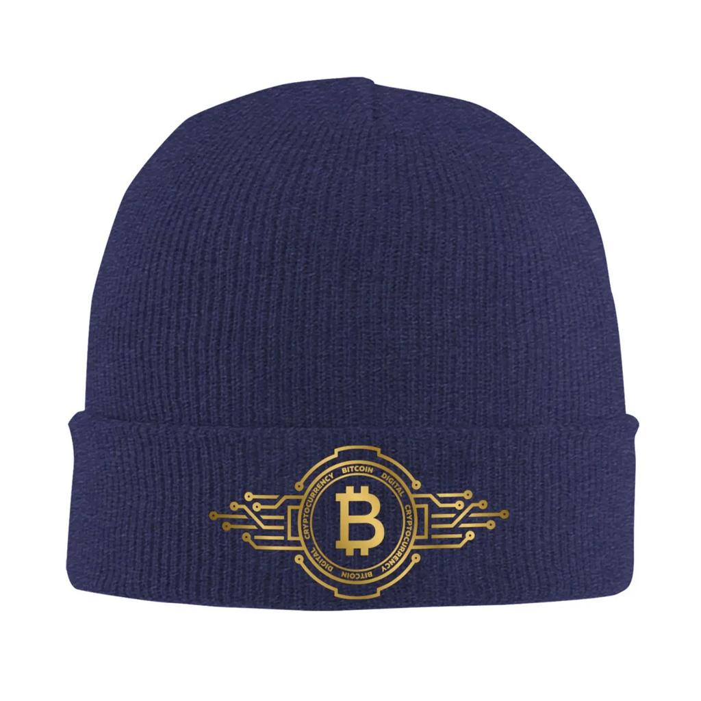 New Bitcoin Blend Bonnet Hats Hip Hop Hats For Men Women Winter Keep Warm Skullies Beanies Caps Unisex Adult Bonnet Hats