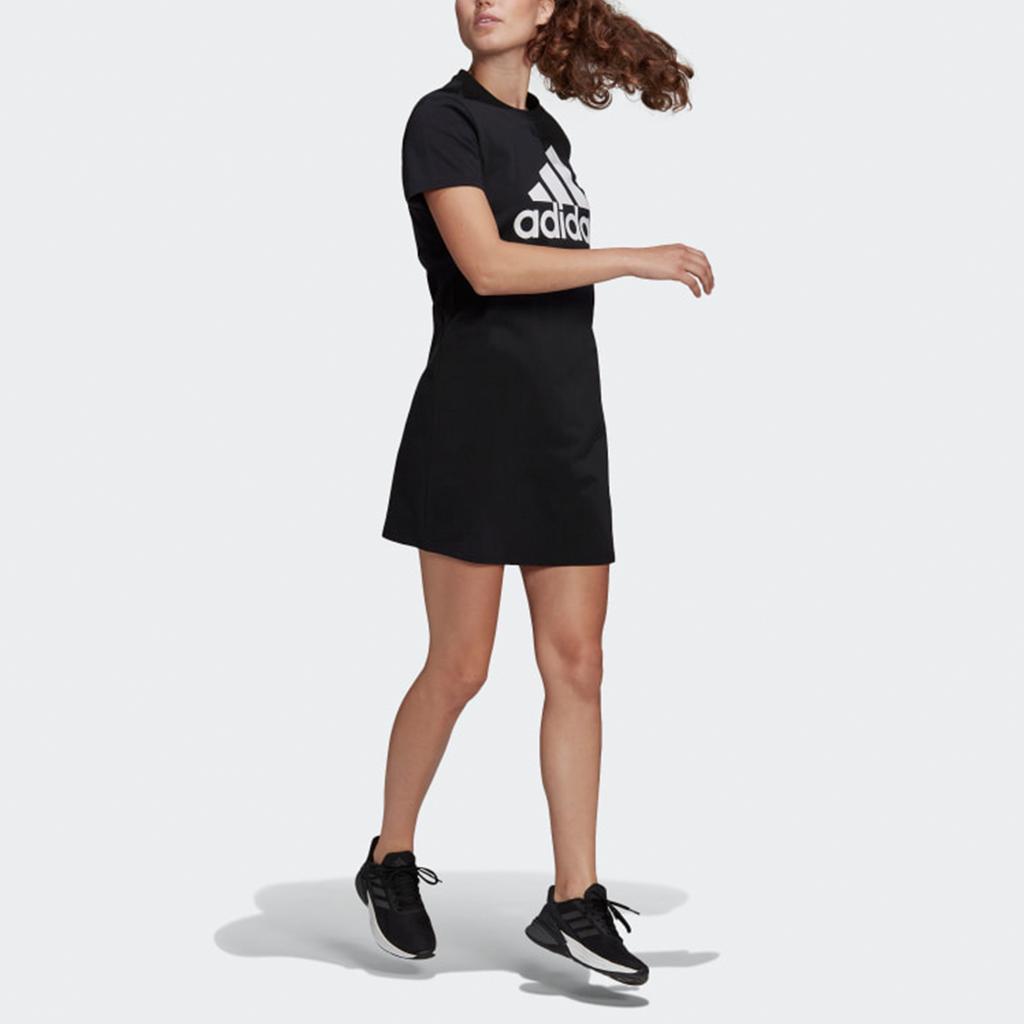 adidas Базовое платье с коротким рукавом для женщин, черное, GM5588