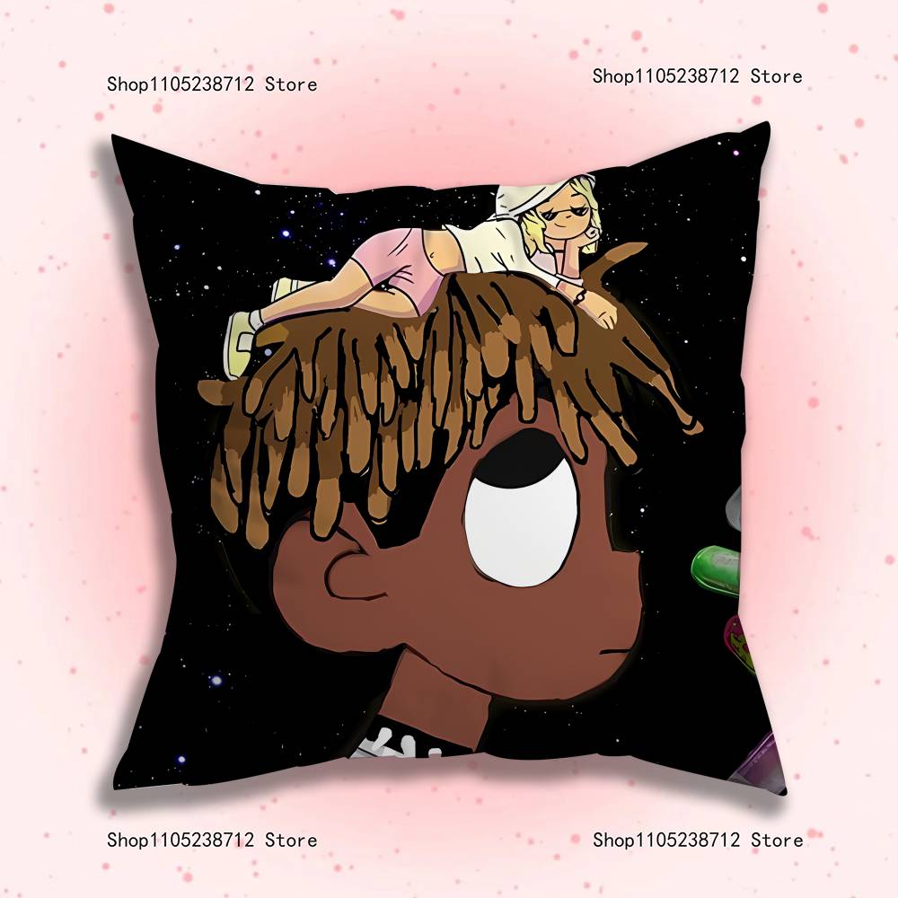 J-Juice WRLD Чехлы на подушки с принтом в стиле рэп-музыки Мультяшные Декоративные для дивана Домашние Двусторонние Печать Короткий Плюш Милый Чехол на Подушку