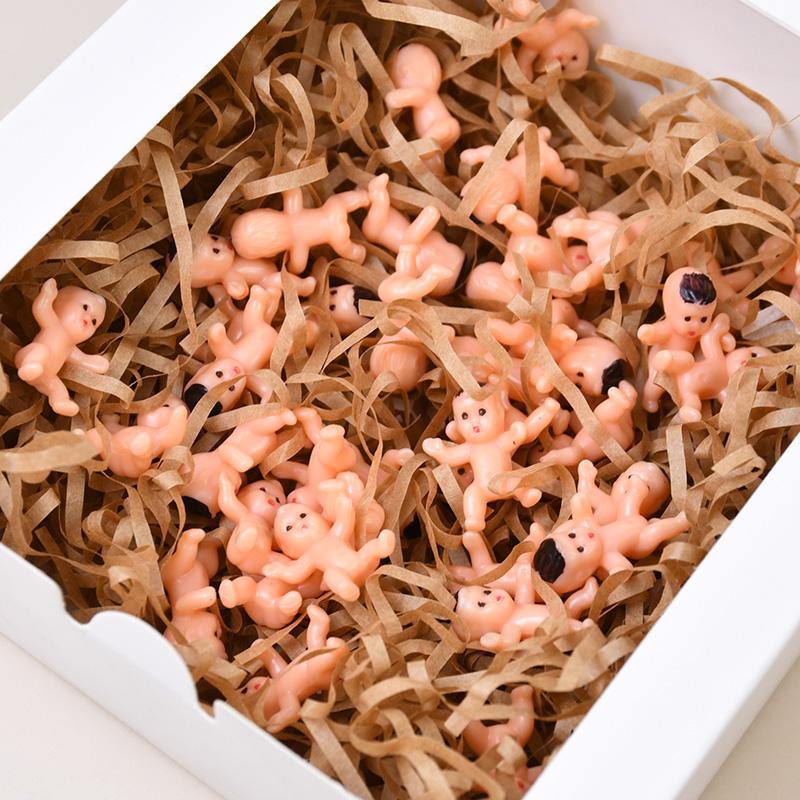 30/60Pcs Mini Plastic Babies Doll Baby Shower Favors Gender Reveal Party Decor Supplies Ice Cube Game Props Toy Gifts for Guests