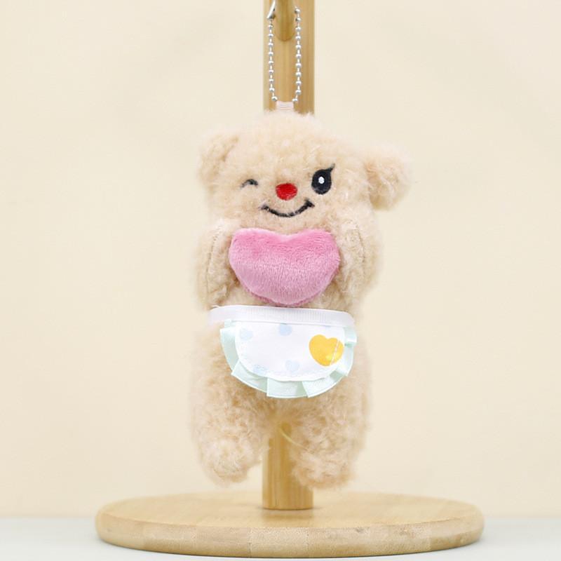 Cute Bear Plush Toy Keychain Soft And Cuddly Stuffed Animal For Bags And Gifts 12cm