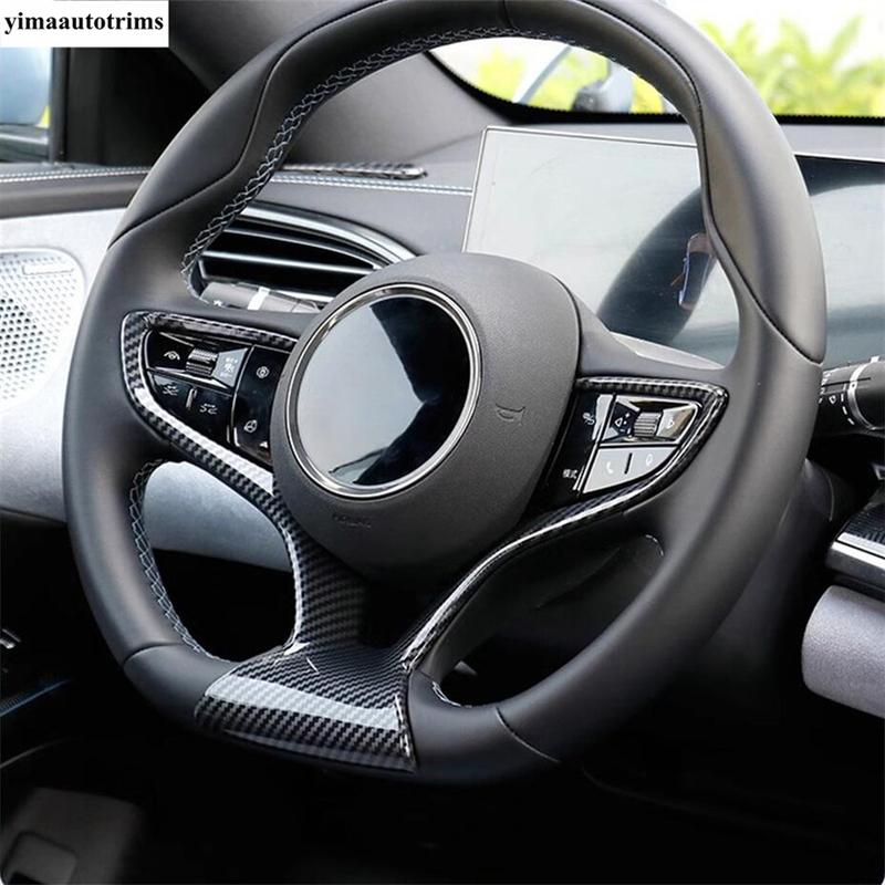 Car Steering Wheel Frame Decoration Cover Trim For BYD Seal EV - 2024 Black / Carbon Fiber / Wood Grain Style Accessories