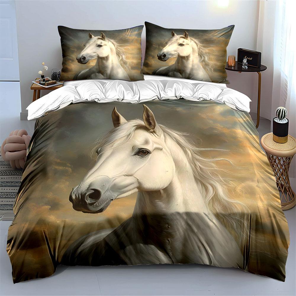 Graceful gallop through clouds. Bedding sets Duvet covers Pillowcases(1* Duvet Cover 2* Pillowcases without duvet insert)
