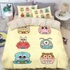 3D SpongeBob SquarePants Polyester Duvet Cover Set for Children, King Size Bedding, Comforter Sets, 100% Polyester