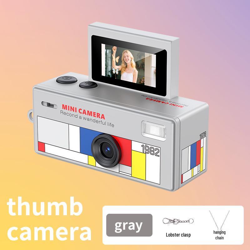 Retro Flip Screen Mini Digital Camera for Kids - Portable and Compact