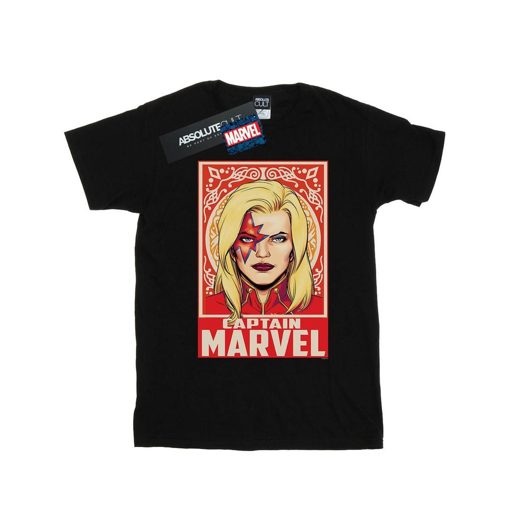 Marvel Mens Captain Marvel Ornament T-Shirt