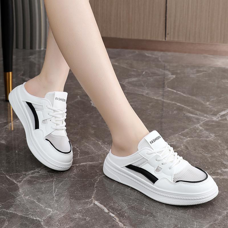 Summer Half Dragged Little White Shoes for Women
