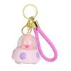 Creative Cute Ufo Projection Light Keychain Adorable Gift Bag Charm For Friends
