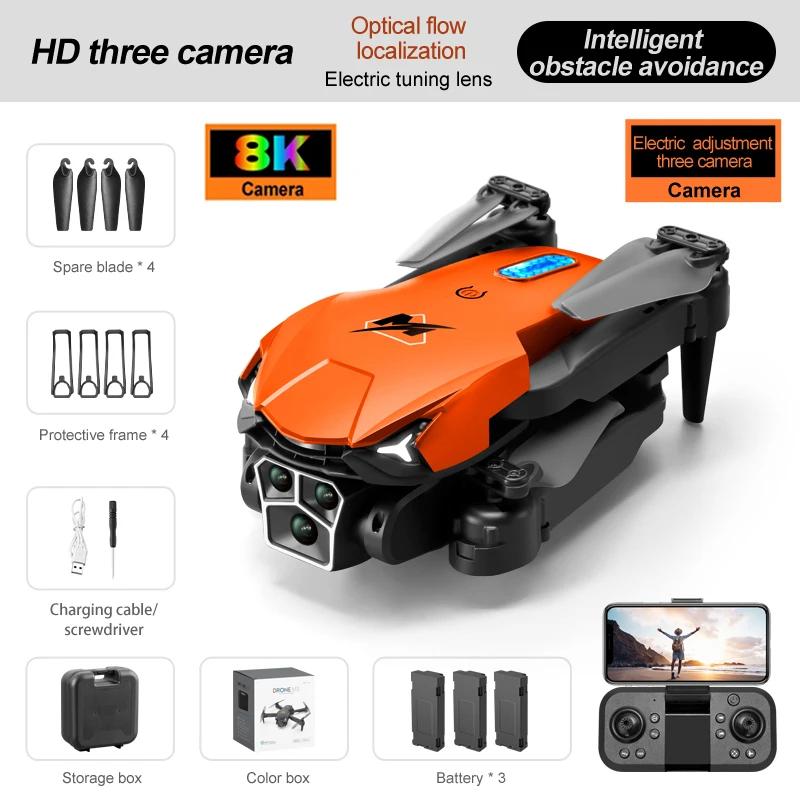 Новый M3 RC Drone 8K Professinal с тремя камерами, широкоугольная оптическая локализация потока, четырехсторонний Квадрокоптер для предотвращения препятствий, игрушка для взрослых и детей