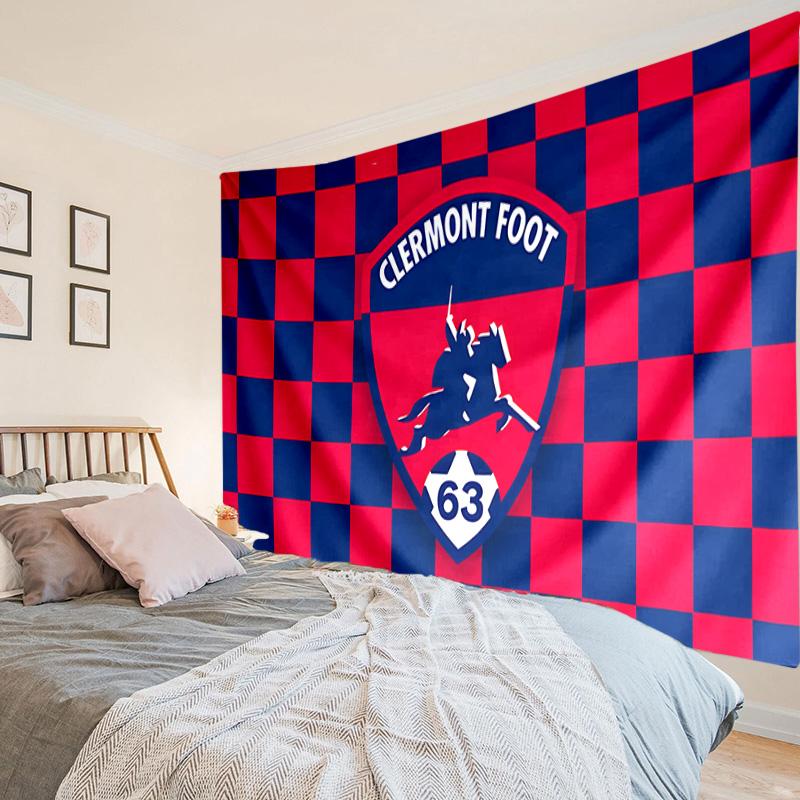 Clermont Foot Crest Design Tapestry, Unique Design Tapestry, Wall Decor for Bedroom,Livingroom, Playroom,Heartwarming Fan Holiday Gifts