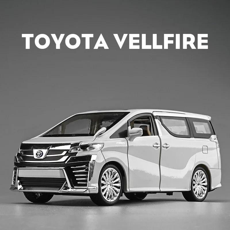 1/24 TOYOTA Vellfire MPV литая модель автомобиля игрушечные машинки из металла имитация модели автомобиля коллекция звуков и света детские подарки