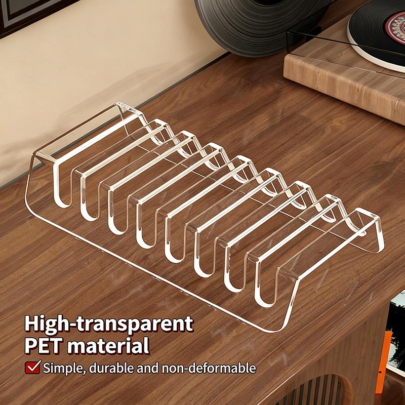 Clear Acrylic CD Display Shelf 2PCS 6 8 Grid Storage Organizer for Home Office Media Collection