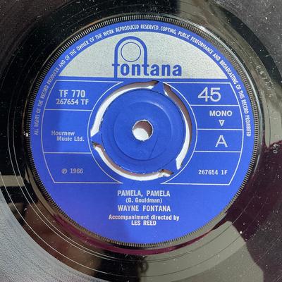 7-дюймовая пластинка WAYNE FONTANA - Pamela, Pamela TF770 Fontana 1966 UK Рок Б/У