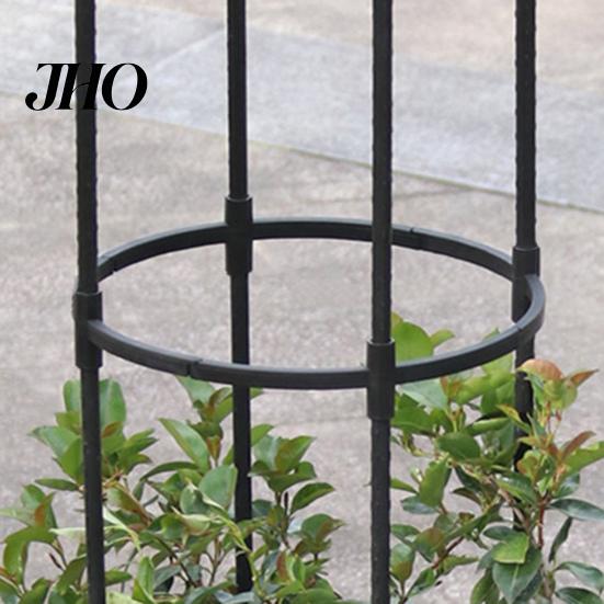 Adjustable Height Plant Support Metal Garden Trellis for Climbing Plants Umbrella Top Cage Vertical Easy Assembly Tower Frame Potted Flowers