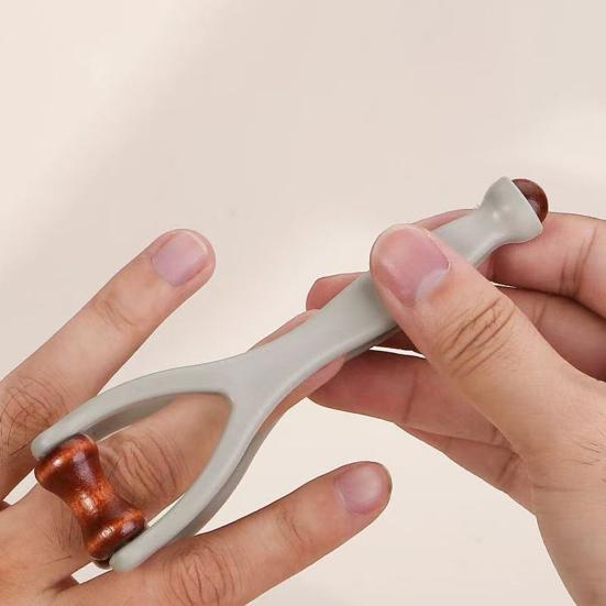 2 шт. Деревянный массажер для пальцев Портативный ролик для акупрессуры и инструмент Гуа Ша для расслабления рук Портативный инструмент для снятия стресса для рук