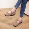 Винтажные туфли Мэри Джейн женские весенне-летние одиночные туфли Doudou shoes мягкая подошва плиссированные плоская подошва не утомляют ноги женская обувь