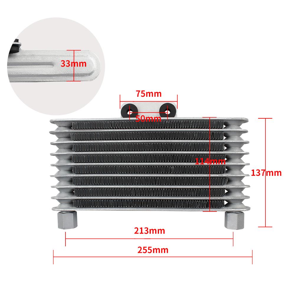 M12*1.25 Motorcycle 8 Row Oil Cooler 125ml Aluminum For 250cc Enduro Motocross Dirt Bike ATV Quad Universal Modified Accessories