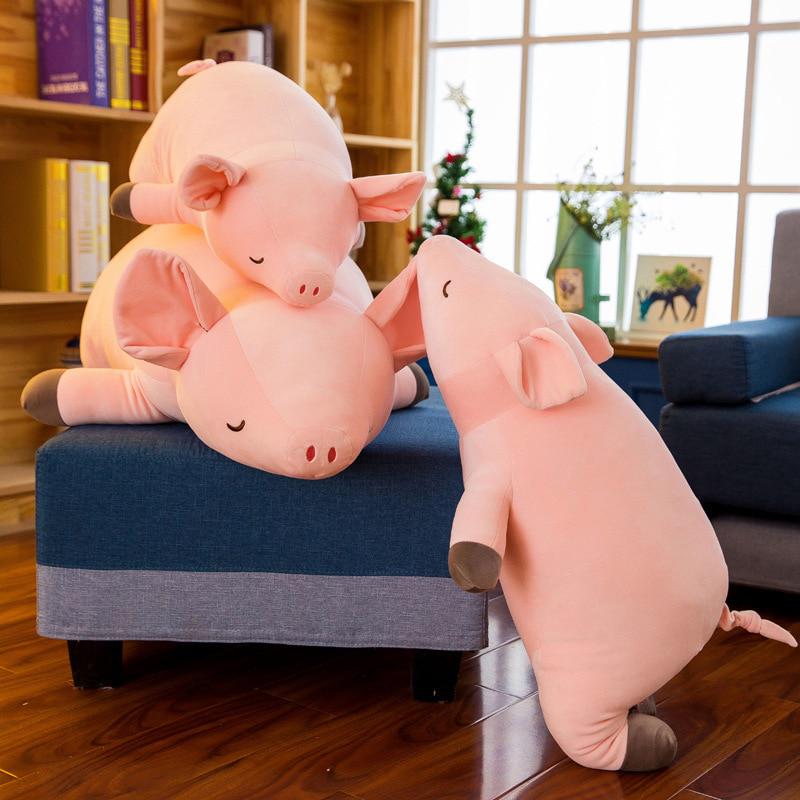 40cm/50cm/60cmPlush Toys Kawaii Animal Pink Pig Down Cotton Peluche Toy Kids Girls Large Pillow Toys