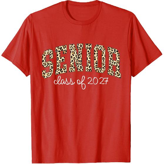 College Leopard High School Graduation Senior Class of 2027 T-Shirt