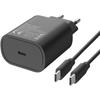 Chargeur - Samsung - 25W USB C - Charge Rapide PD - Compatible Galaxy S20/S21/S22 - Noir