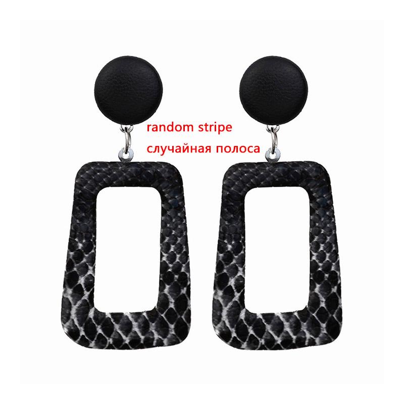 Square Long Hanging Earrings for Women Colorful Enamel Geometric Statement Dangle Earrings Girls Drop Earrings pendientes